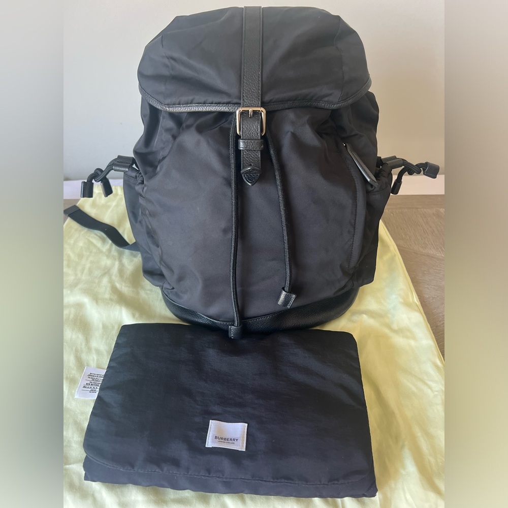 SOLD Burberry Black Diaper Back Pack Men/Women Excellent condition.